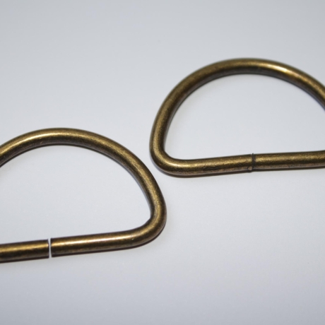 2x D-Ring 30 mm altmessing 2 Stück 3mm Stärke