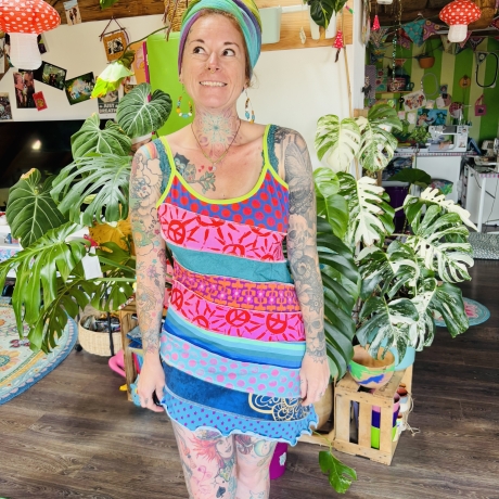 Bines Schräge Streifen Top Größe L