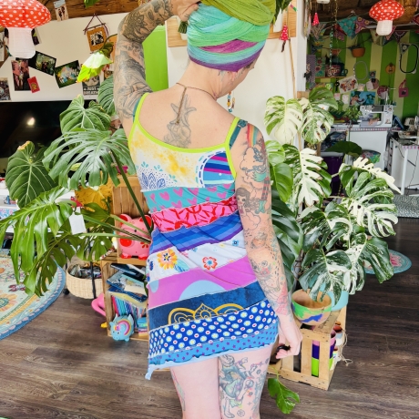 Bines Schräge Streifen Top Größe L