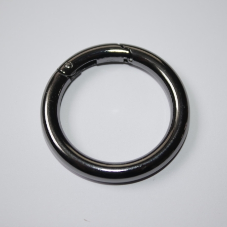 Rundkarabiner gunmetall schwarz-silber 44 mm / 32 mm Prym 35 mm