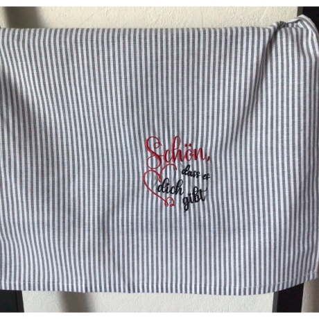 Geschirrtuch mit Spruch Geschenk Einzigartig - „Schön,dass es ..“