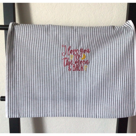 Geschirrtuch mit Spruch Geschenk Einzigartig - „I love you….“