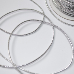 REST 9,5 m Gummikordel GLITZER silber Rundgummi 1,5 mm