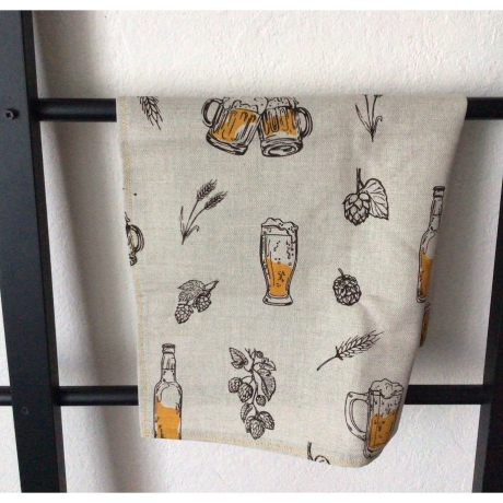 Geschirrtuch + pass.Topflappen GeschenkSet Einzigartig - Bier
