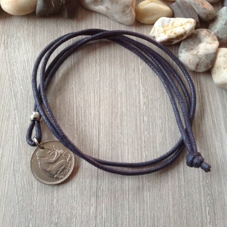Kette mit altem 50-Pfennig-Stück  / Jubiläum / Vintage