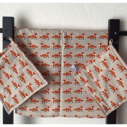 Geschirrtuch + pass.Topflappen GeschenkSet Einzigartig - Füchse