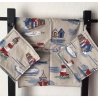 Geschirrtuch + pass.Topflappen GeschenkSet Einzigartig - maritim