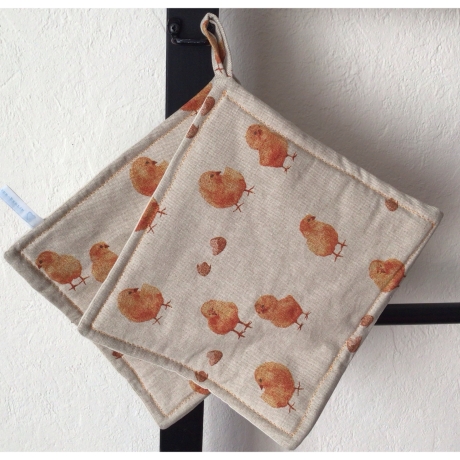 Geschirrtuch + pass.Topflappen GeschenkSet Einzigartig - Küken