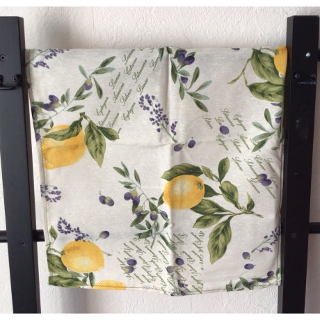 Geschirrtuch + pass.Topflappen GeschenkSet - Zitronen + Oliven
