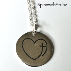 Kettenanhänger „Glaube, Liebe“