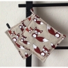 Geschirrtuch + pass.Topflappen GeschenkSet - Füchse groß