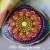 Mandala handgemalt auf Stein Mandala-Stein Glücksstein