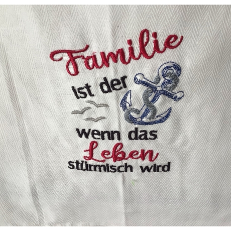 Geschirrtuch mit Spruch Geschenk Einzigartig - „Familie ist der “