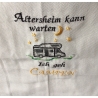 Geschirrtuch mit Spruch Camping Einzigartig - „Altersheim kann..“