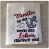 Geschirrtuch mit Spruch Geschenk Einzigartig - „Familie ist der “