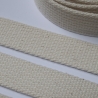 Gurtband Baumwolle Struktur 25 mm NATUR rohweiß 2,5mm Stärke