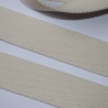 Gurtband Baumwolle Struktur 40 mm NATUR rohweiß 2,3mm Stärke