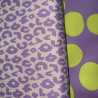 Taschenstoff Punkte flieder limette Colorful wasserabweisend