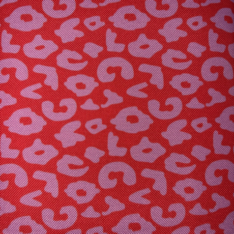 Taschenstoff Leo rot rosa Colorful wasserabweisend