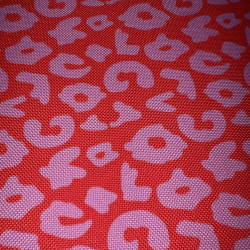 Taschenstoff Leo rot rosa Colorful wasserabweisend