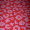 Taschenstoff Leo rot rosa Colorful wasserabweisend