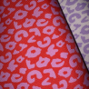 Taschenstoff Leo rot rosa Colorful wasserabweisend