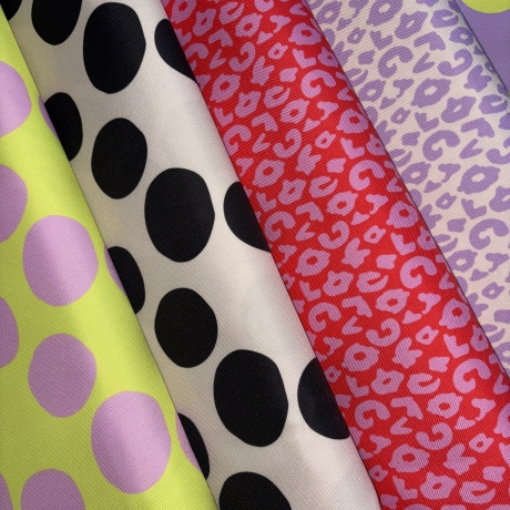 Punkte natur schwarz Colorful Collection Oxford wasserabweisend