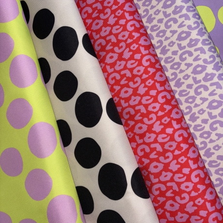 Punkte natur schwarz Colorful Collection Oxford wasserabweisend