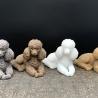 Pudel Pärchen 2er-Set, handgefertigt aus Sand und Harz