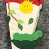 Schultüte Raupe,  fertig gebastelt