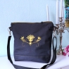 Umhängetasche Damen/Handtasche/Schultertasche/schwarz Gold
