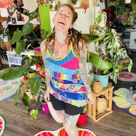 Bines Schräge Streifen Top Größe L