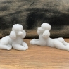Pudel Pärchen 2er-Set, handgefertigt aus Sand und Harz