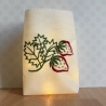 Erdbeeren Stickdatei Solo Schild und Mugrug mit Text oder Blanko