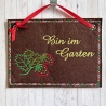 Erdbeeren Stickdatei Solo Schild und Mugrug mit Text oder Blanko