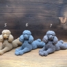 Pudel Pärchen 2er-Set, handgefertigt aus Sand und Harz