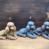 Pudel Pärchen 2er-Set, handgefertigt aus Sand und Harz