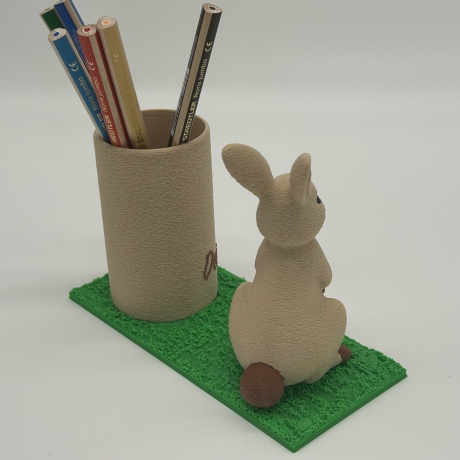Osterhase Figur aus PLA – Osterdeko Hase stehend