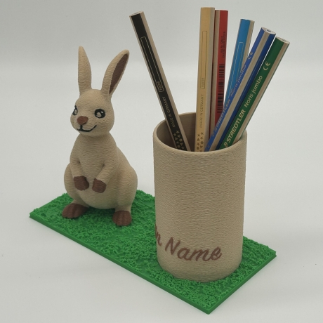 Osterhase Figur aus PLA – Osterdeko Hase stehend