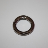 Rundkarabiner schwarz-silber 37mm / 25mm Taschenring Ring