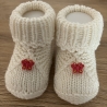 Handgestrickte Baby-Schuhe / Booties Gr. 50/56