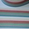 Gurtband 40 mm Streifen Pastell-Töne natur rosa terra braun