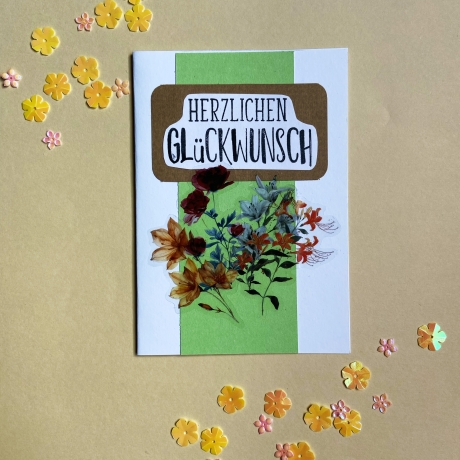 Geburtstagskarte mit Blumen