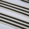 Gurtband Baumwolle 38 mm Streifen schwarz natur RE