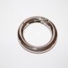 2x Rundkarabiner silber 34mm / 25mm Schlüsselring Taschenring RE