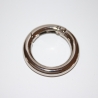 Rundkarabiner silber 36mm / 25mm Schlüsselring Taschenring RE