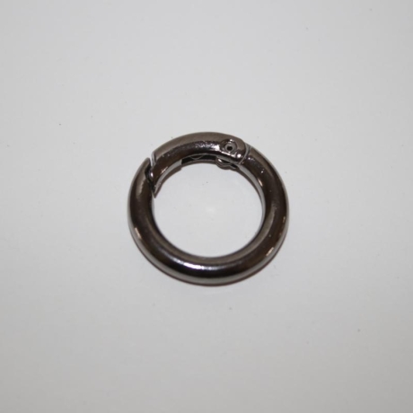Rundkarabiner schwarz-silber 23 mm 16 mm MINI Karabinerring