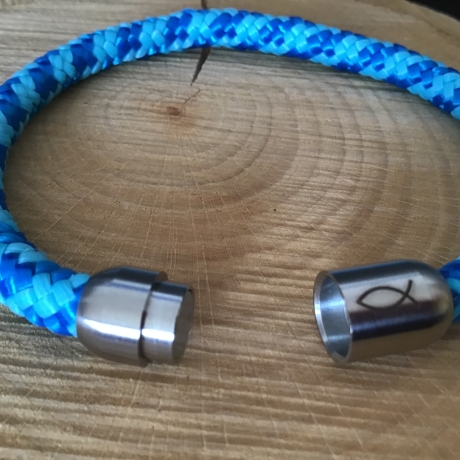 Maritimes Segelseilarmband mit Edelstahlmagnetverschluß