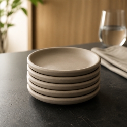 5er TerracottaUntersetzer Set  ⌀ 13 cm mit 2 cm Rand 