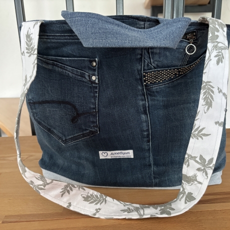 Handtasche aus Jeans Hosenteil ( Upcycling) - 13 - 
